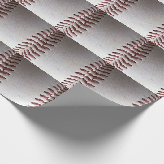 Baseball-Stitches Geschenkpapier (Ecke)