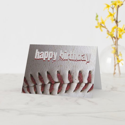 Baseball-Stitches Karte (Gelbe Blume)