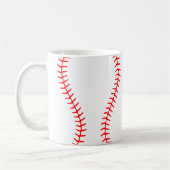 Baseball Stitches Muster Kaffeetasse (Links)