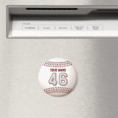 Baseball Stitches Player Nummer 46 und Individuell Magnet (In Situ (Geschirrspüler))