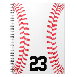 Baseball-Stitches und Notebook mit benutzerdefinie Notizblock