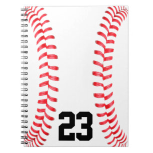Baseball-Stitches und Notebook mit benutzerdefinie Notizblock