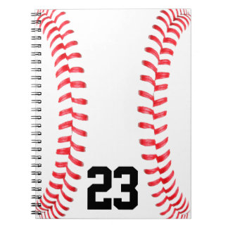 Baseball-Stitches und Notebook mit benutzerdefinie Notizblock