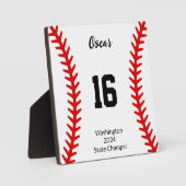 Baseball Stitches Zuhause plaque Fotoplatte (Vorderseite)