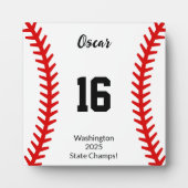 Baseball Stitches Zuhause plaque Fotoplatte (Vorderseite)