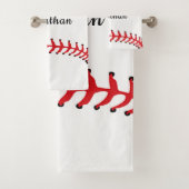 Baseball Stitching Design Badetuch Set (Insitu)