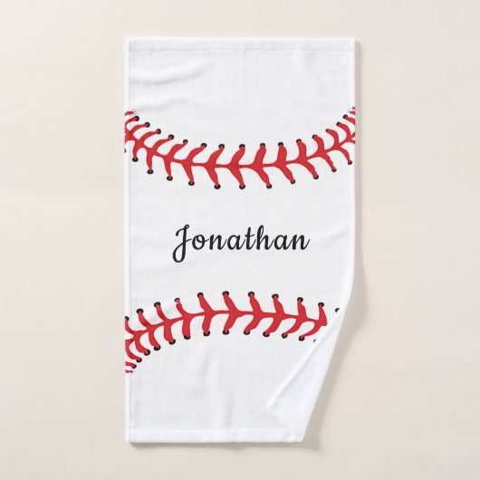 Baseball Stitching Design Badetuch Set (Handtuch)