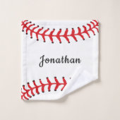 Baseball Stitching Design Badetuch Set (Waschlappen)