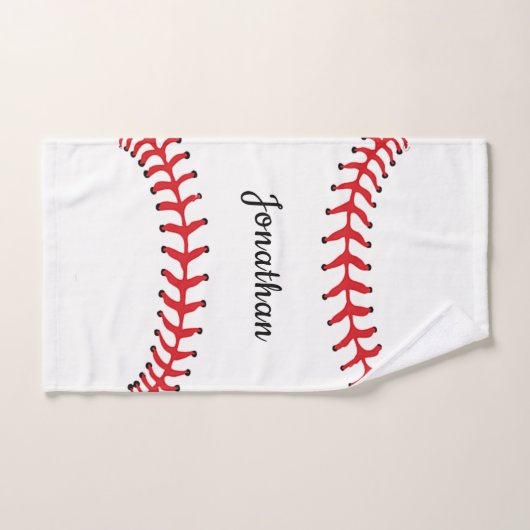 Baseball Stitching Design Badetuch Set (Handtuch)