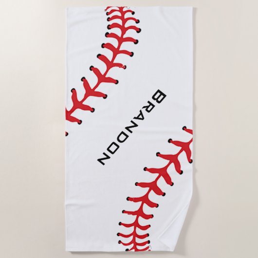 Baseball Stitching Design Beach Handtuch (Vorderseite)