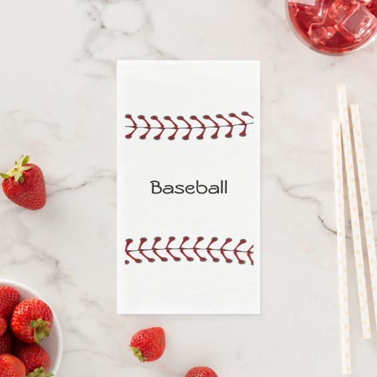 Baseball Stitching Design Gasttuch Napkin Serviette (Beispiel)
