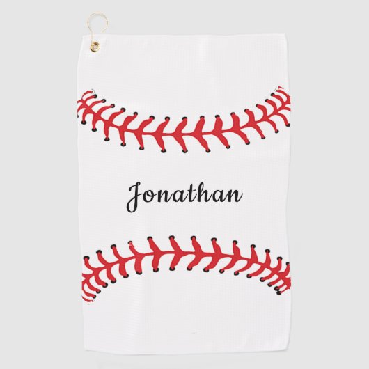 Baseball Stitching Design Golf Handtuch (Vorderseite)