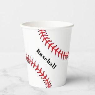 Baseball-Stitching-Design-Papier-Cup Pappbecher