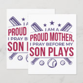 Baseball stolz Mutter ich bete, bevor mein Sohn sp (Vorne/Hinten)