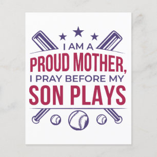 Baseball stolz Mutter ich bete, bevor mein Sohn sp
