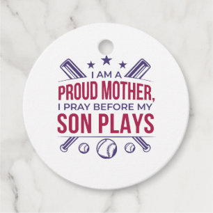 Baseball stolz Mutter ich bete, bevor mein Sohn sp Geschenkanhänger