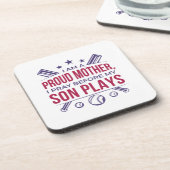 Baseball stolz Mutter ich bete, bevor mein Sohn sp Getränkeuntersetzer (Linke Seite)