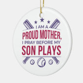 Baseball stolz Mutter ich bete, bevor mein Sohn sp Keramik Ornament (Links)