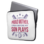 Baseball stolz Mutter ich bete, bevor mein Sohn sp Laptopschutzhülle (Vorderseite Links)