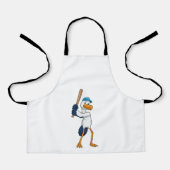 Baseball-Storch mit Baseballschläger Schürze (Vorderseite)