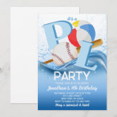 Baseball-Strandball-Poolparty-Geburtstag Einladung (Vorne/Hinten)