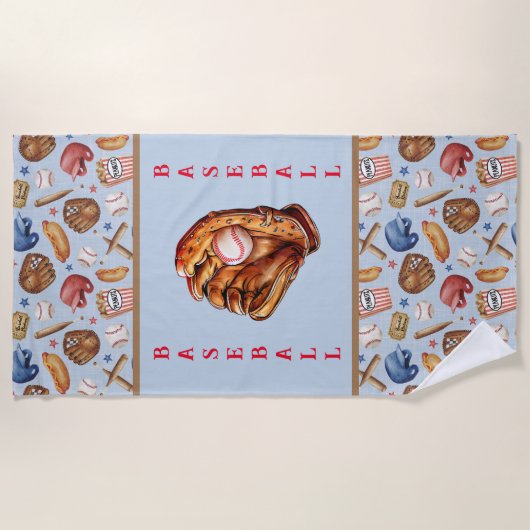 Baseball Strandtuch (Vorderseite)