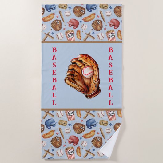 Baseball Strandtuch (Vorderseite)