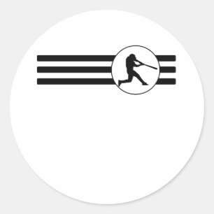 Baseball-Streifen Runder Aufkleber