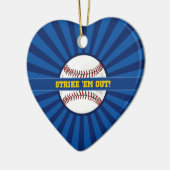 Baseball-Streit "Em Out Keramik Ornament (Links)