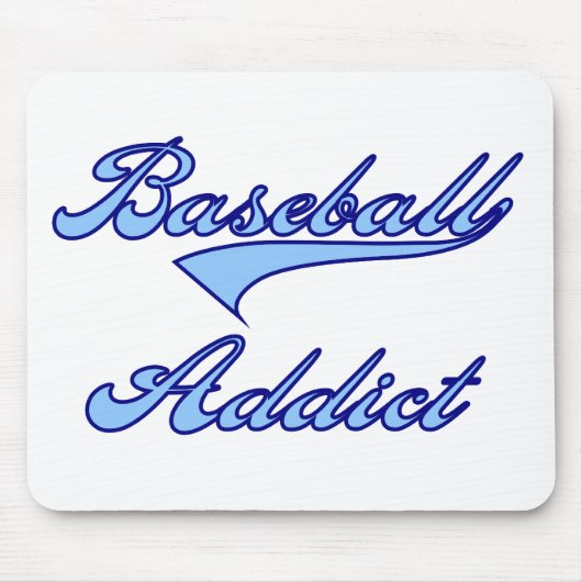 Baseball-Süchtig-Blau Mousepad (Vorne)
