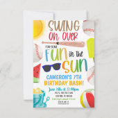 Baseball Summer Party Einladung (Vorderseite)