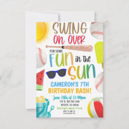 Baseball Summer Party Einladung