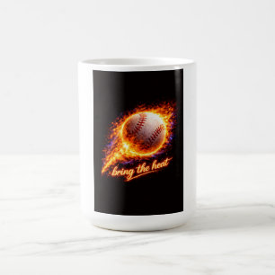 Baseball-T-Shirt – „Bring the Heat“ Feuer-Sport Gr Kaffeetasse
