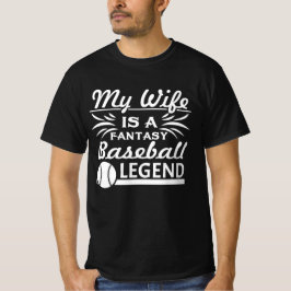 Baseball T Shirt - Meine Ehefrau ist ein Fantasy B