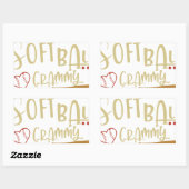 Baseball-T - Shirt Rechteckiger Aufkleber (Blatt)