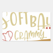 Baseball-T - Shirt Rechteckiger Aufkleber (Vorderseite)