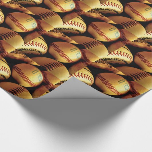 Baseball-Tage Geschenkpapier (Ecke)