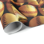 Baseball-Tage Geschenkpapier (Rolleneckpunkt)
