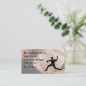 Baseball-Talentsucher Visitenkarte (Stehend Vorderseite)