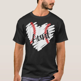 Baseball Tante Herzball Funny Proud Tante Mütter T-Shirt