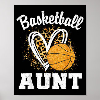 Baseball-Tante Leopard-Herz Poster