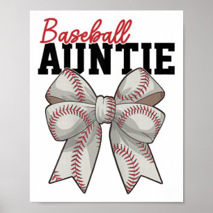 Baseball-Tante Vintage-Sportliebhaberin Tante Mütt Poster