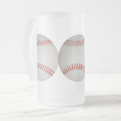 Baseball-Tasse - wählen Sie Stil & Farbe Mattglas Bierglas (Vorderseite Links)