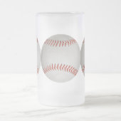 Baseball-Tasse - wählen Sie Stil & Farbe Mattglas Bierglas (Mittel)