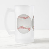 Baseball-Tasse - wählen Sie Stil & Farbe Mattglas Bierglas (Links)