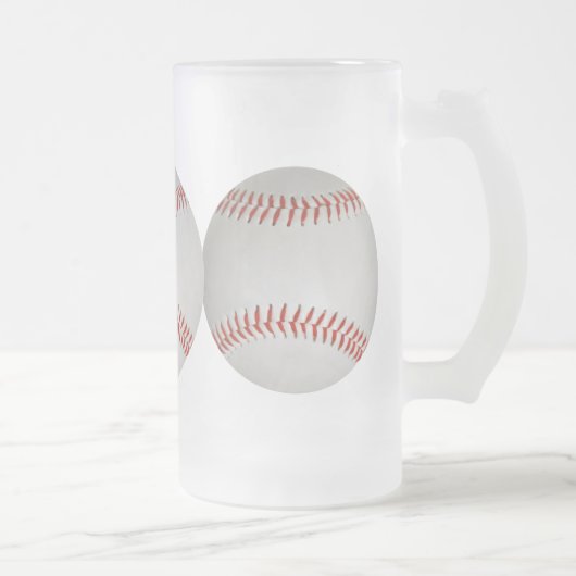 Baseball-Tasse - wählen Sie Stil & Farbe Mattglas Bierglas (Rechts)