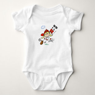 Baseball-Tauch Mädchen Softball-T-Shirts und Gesch Baby Strampler