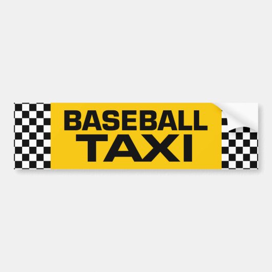 Baseball Taxi Autoaufkleber (Vorne)