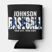 Baseball Team ADD NAME Champion Game Player Dosenkühler (Rückseite)