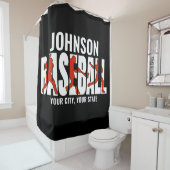 Baseball Team ADD NAME Champion Game Player Duschvorhang (Beispiel)